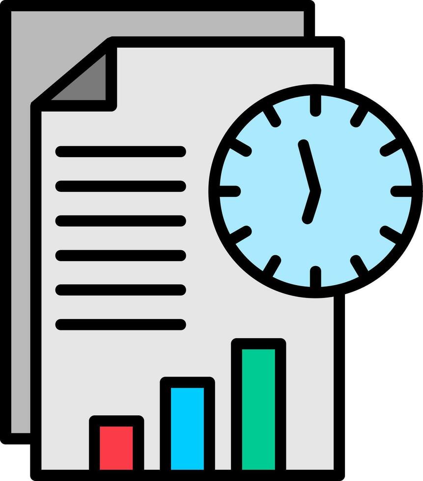 Project Management Line Filled Icon vector