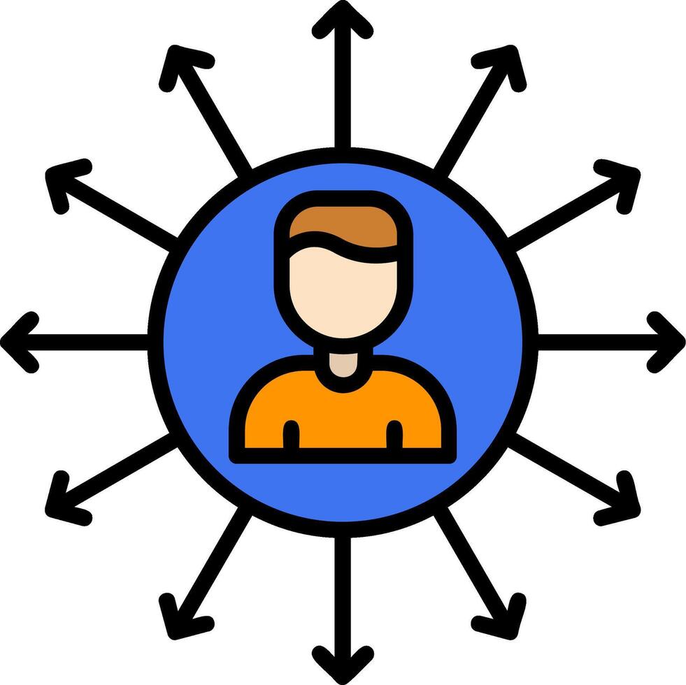 Viral Line Filled Icon vector