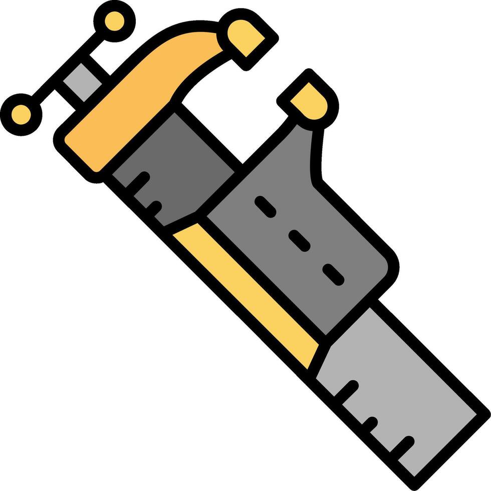 Vise Line Filled Icon vector
