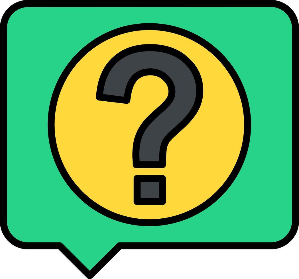 Ask Line Filled Icon vector