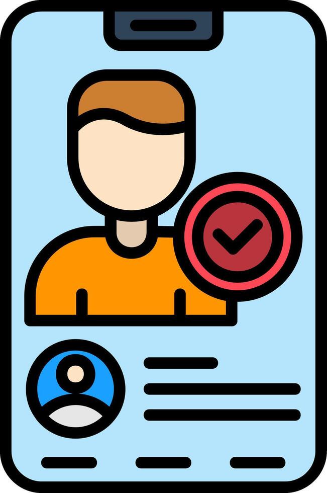 Available Line Filled Icon vector