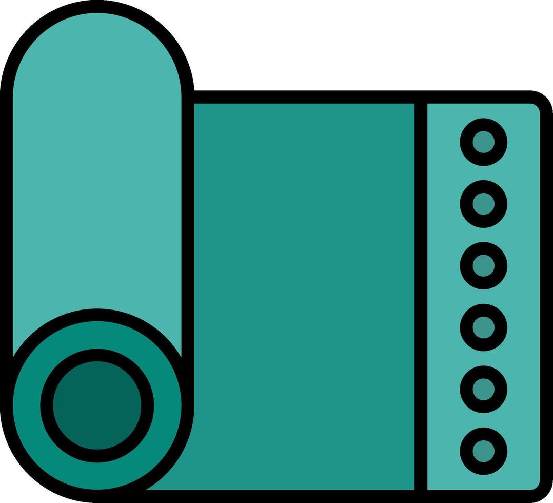 Mat Line Filled Icon vector