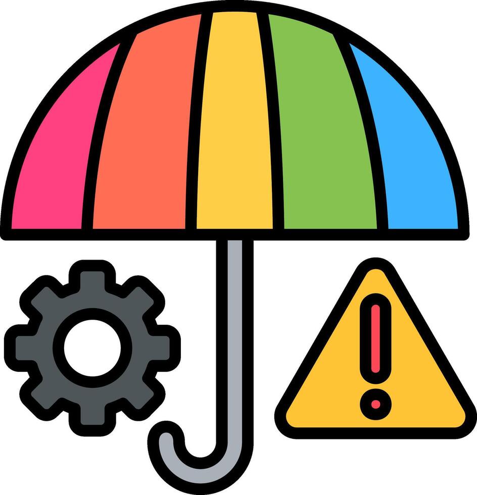 Mitigation Line Filled Icon vector