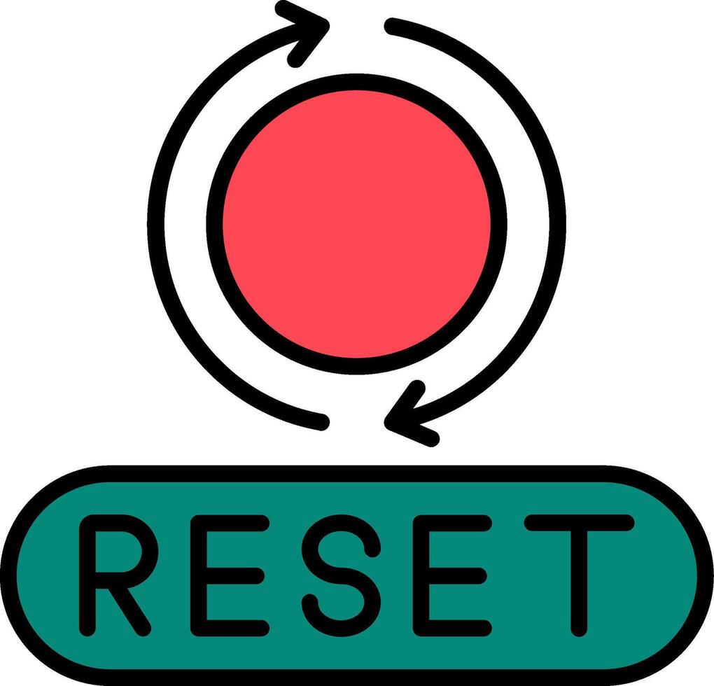 Reset Line Filled Icon vector