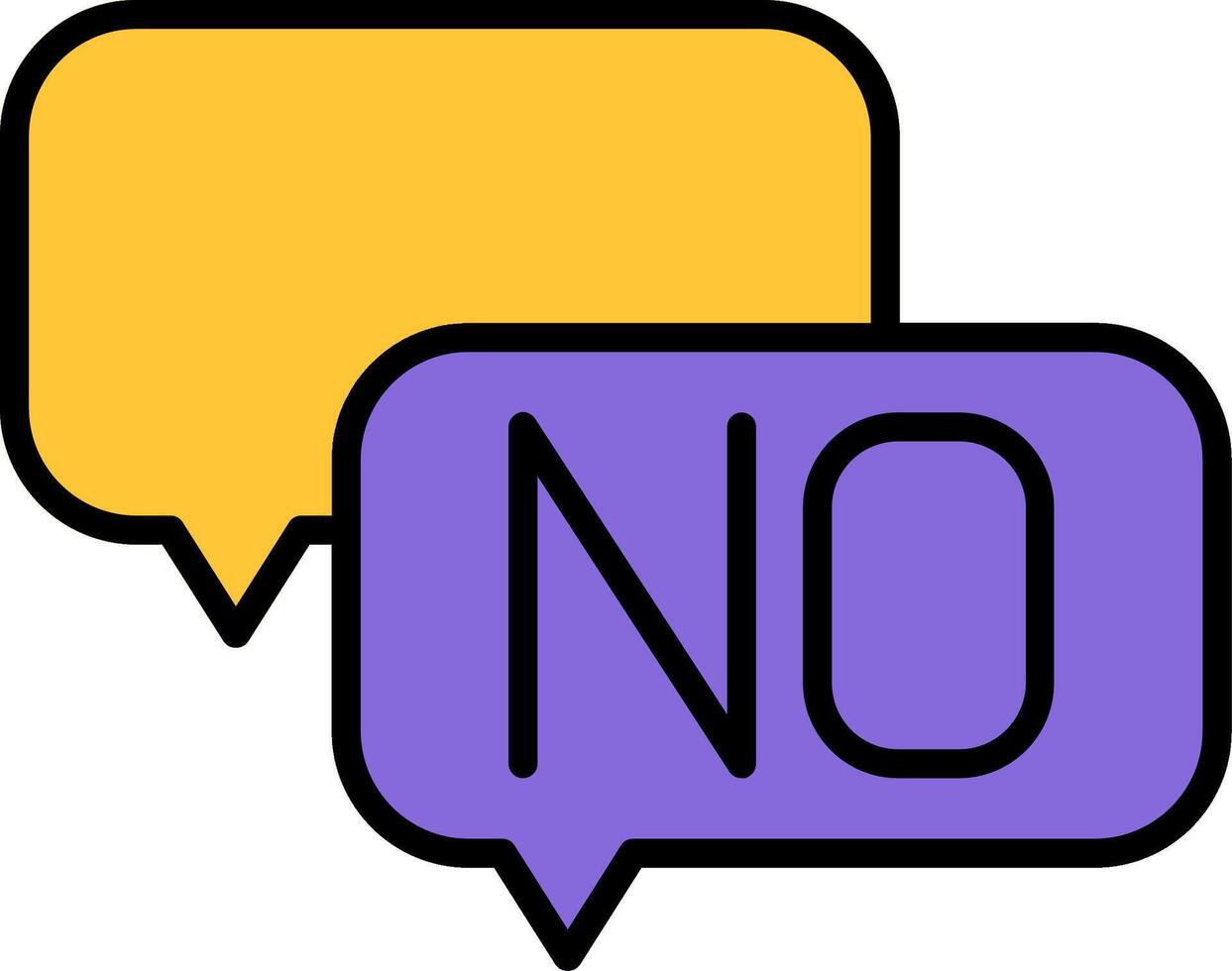 Speech Bubble Line Filled Icon vector