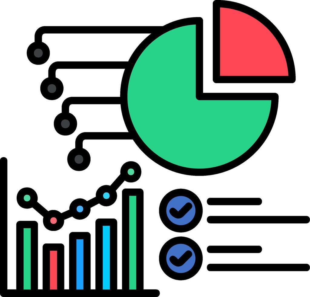 Description Line Filled Icon vector