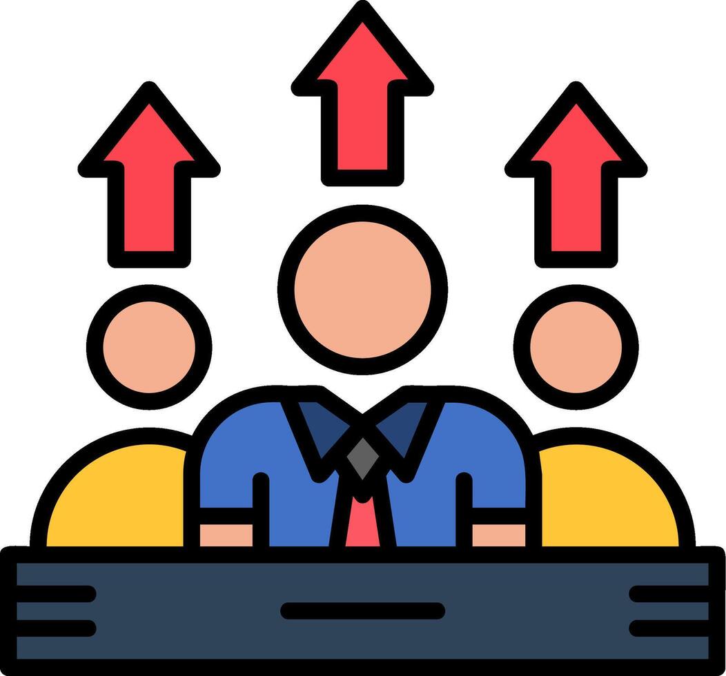Efficiency Line Filled Icon vector