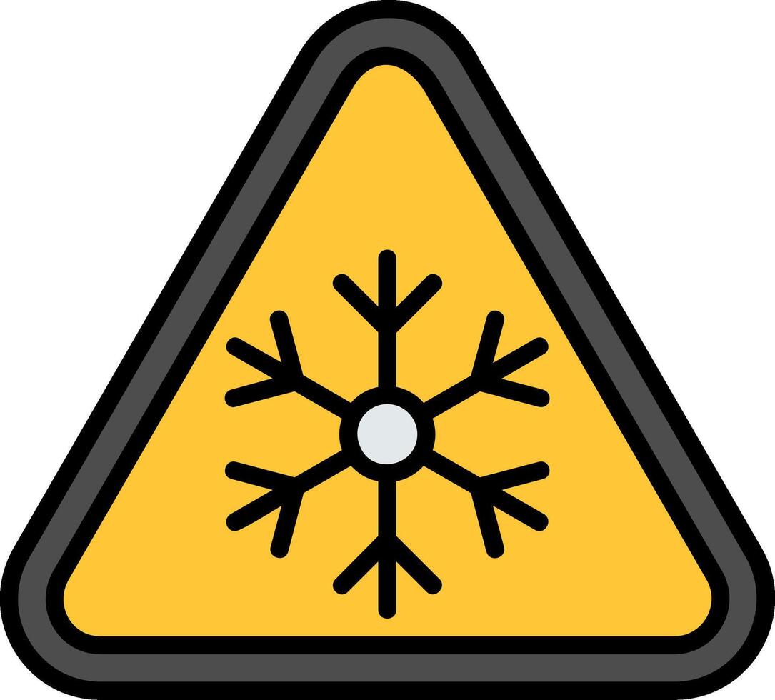 Ice Line Filled Icon vector