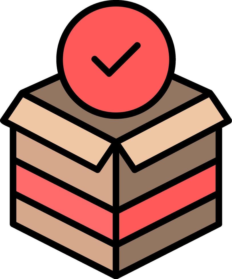Unboxing Line Filled Icon vector