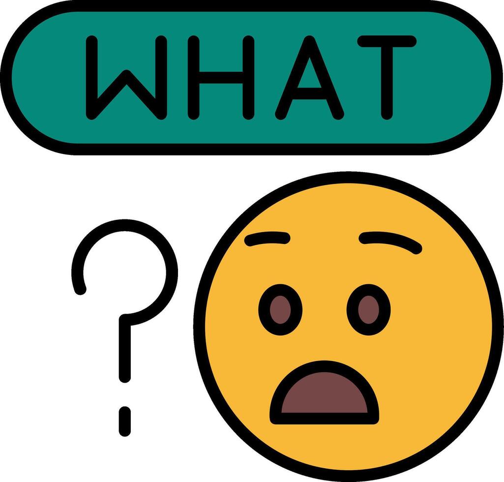What Line Filled Icon vector