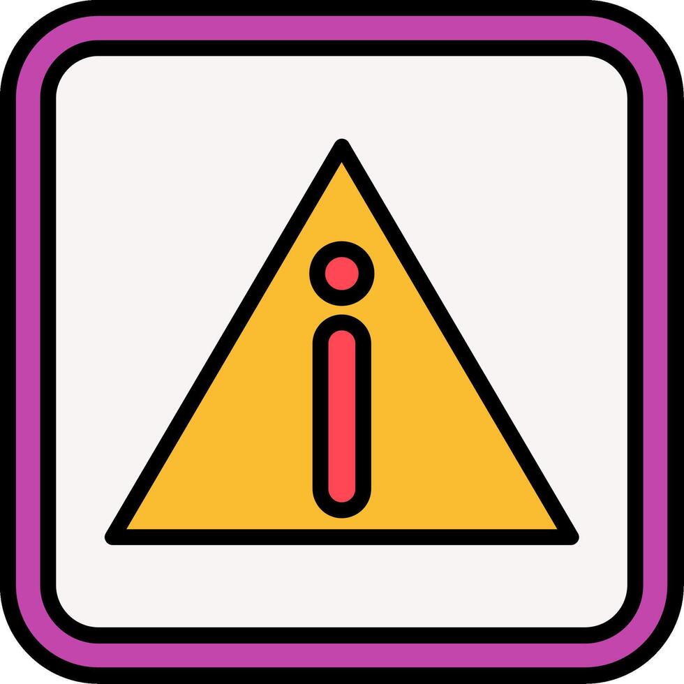 Alert Line Filled Icon vector