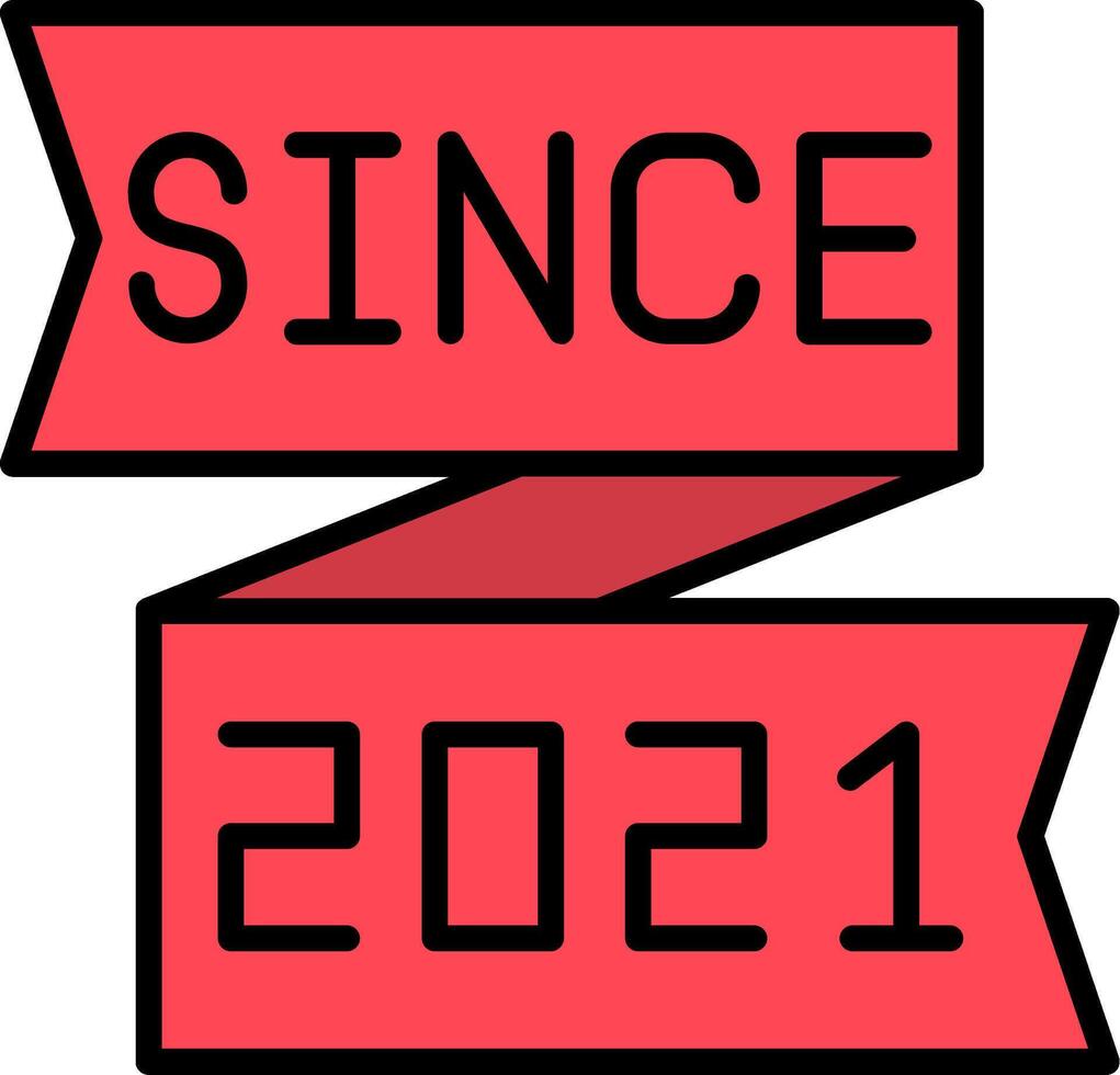 2021 Line Filled Icon vector
