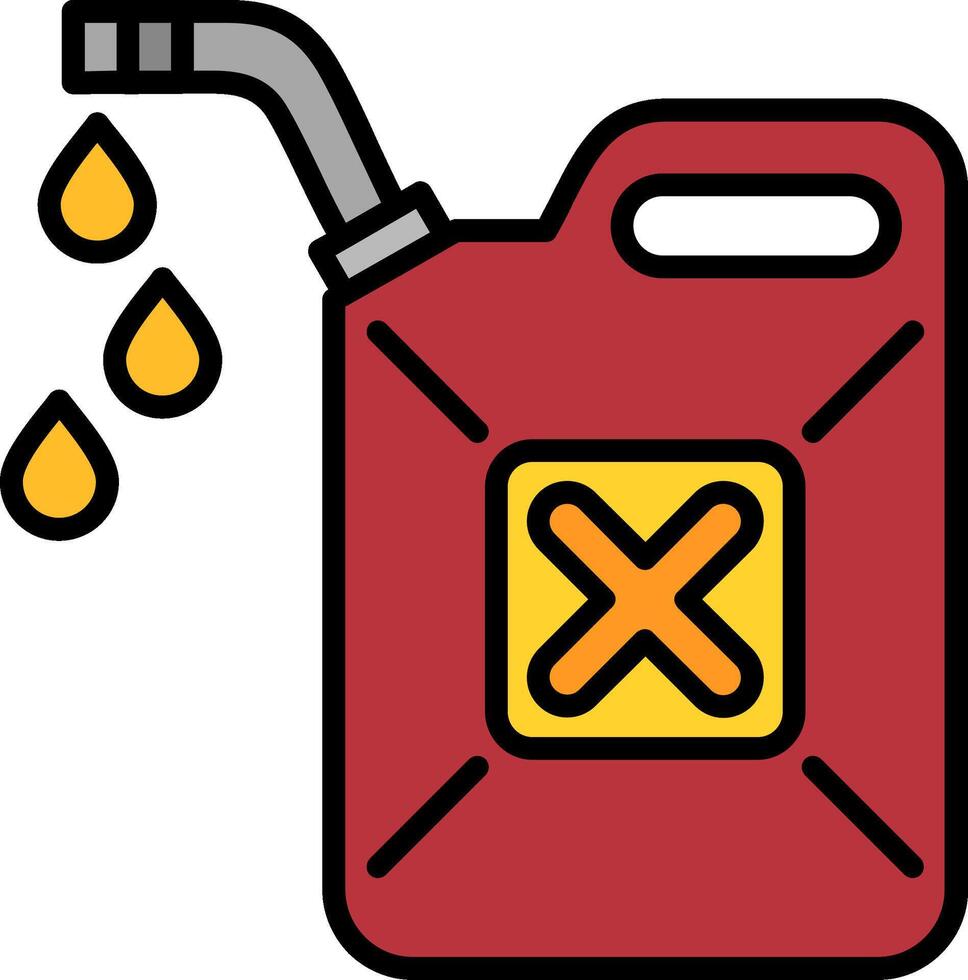 gas can Line Filled Icon vector
