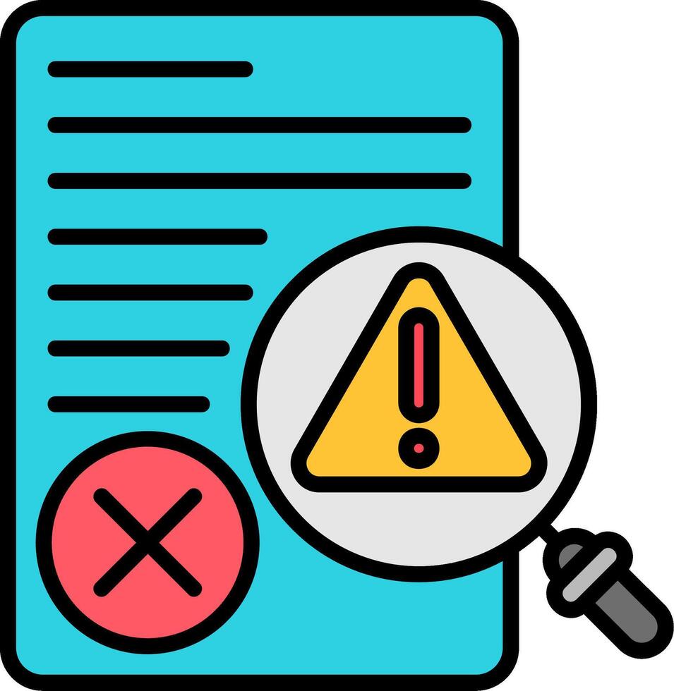 Assessment Line Filled Icon vector