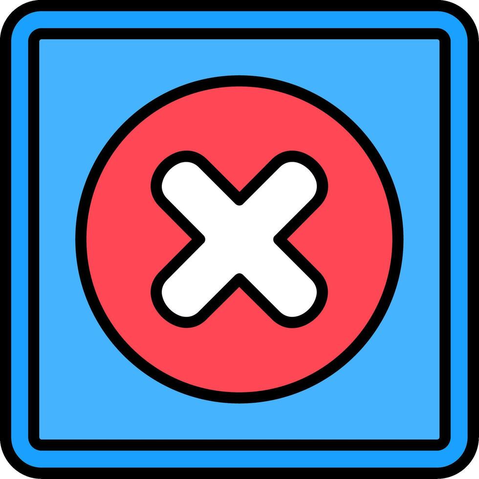Rejected Line Filled Icon vector