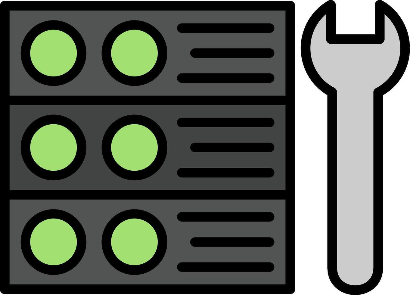 Repair Services Line Filled Icon vector