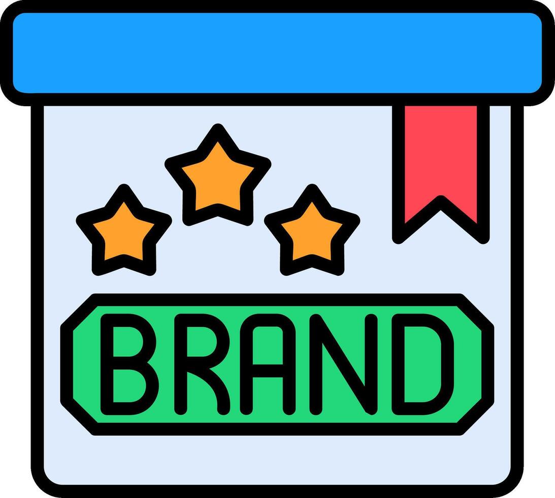 Brand Line Filled Icon vector
