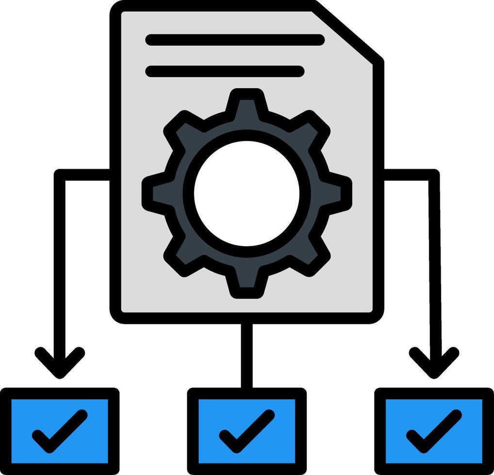 Project Line Filled Icon vector