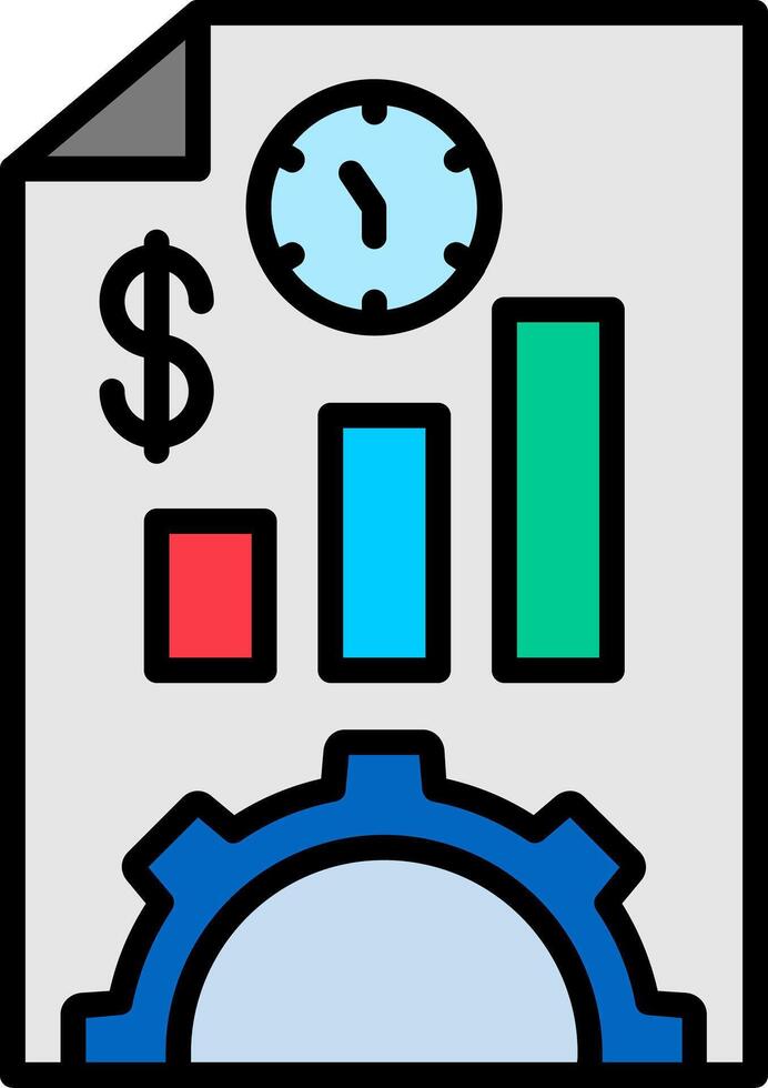 Productivity Line Filled Icon vector
