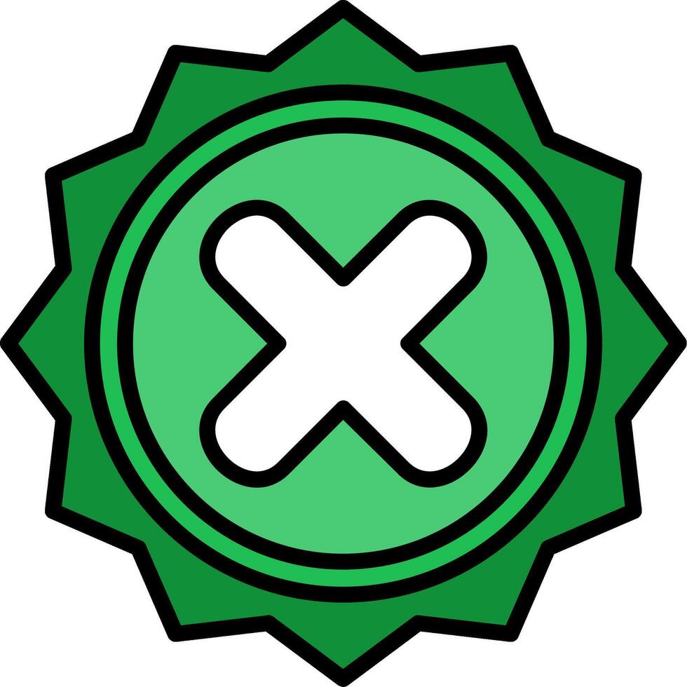 Rejected Line Filled Icon vector