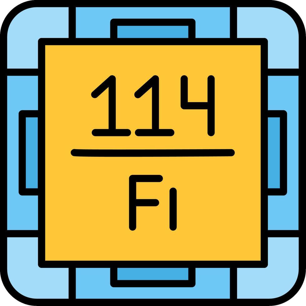 Flerovium Line Filled Icon vector