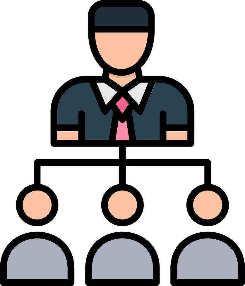 Dictatorship Line Filled Icon vector
