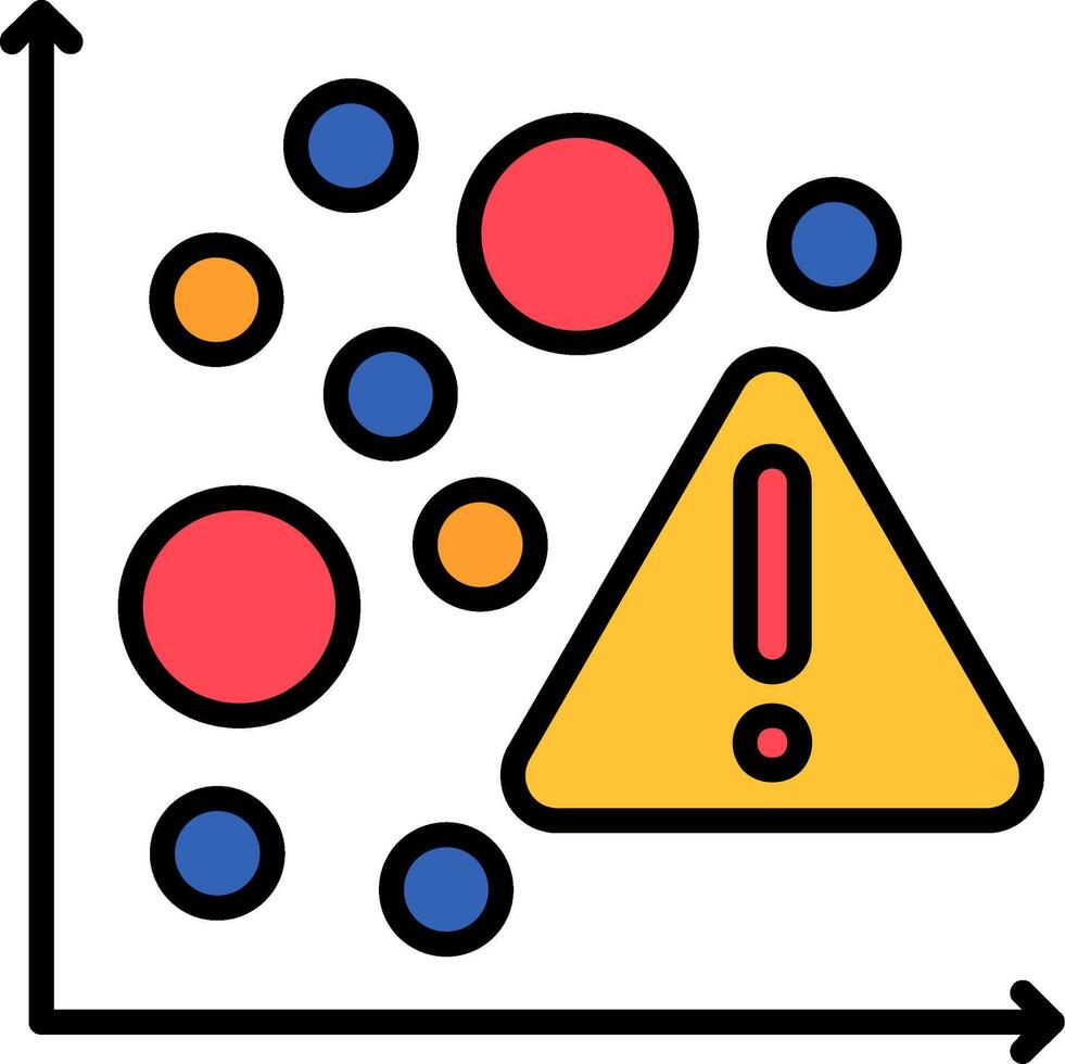 Heat Line Filled Icon vector