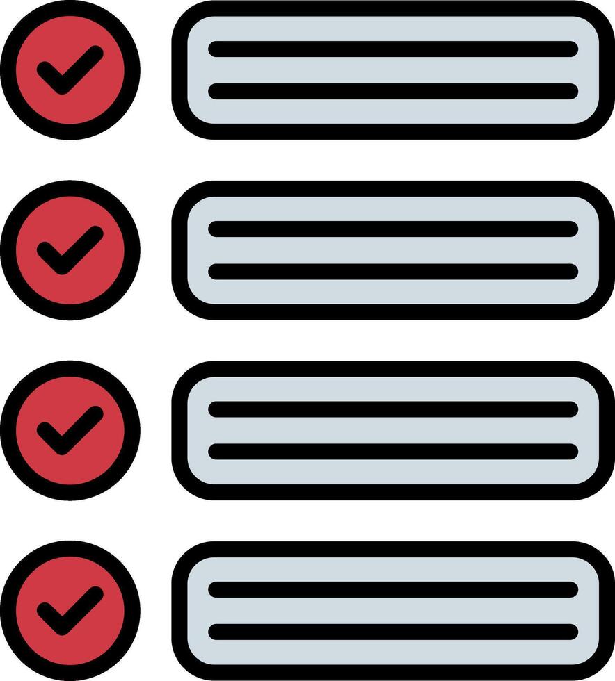 To Do List Line Filled Icon vector