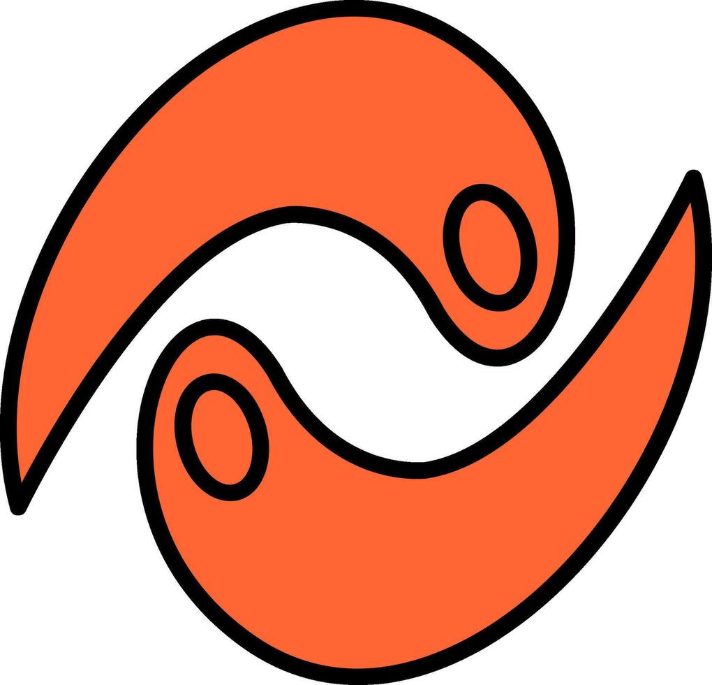 Vortex Line Filled Icon vector