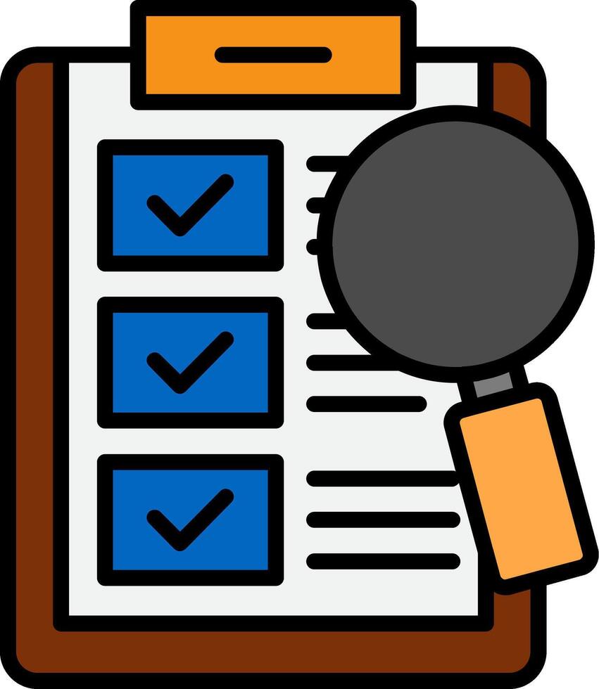 Evaluation Line Filled Icon vector