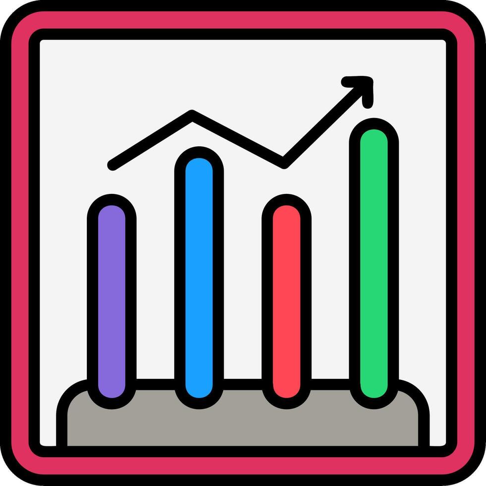 Growth Line Filled Icon vector