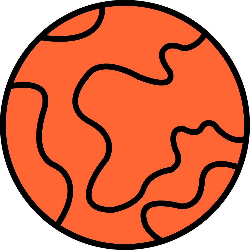 Globe Line Filled Icon vector
