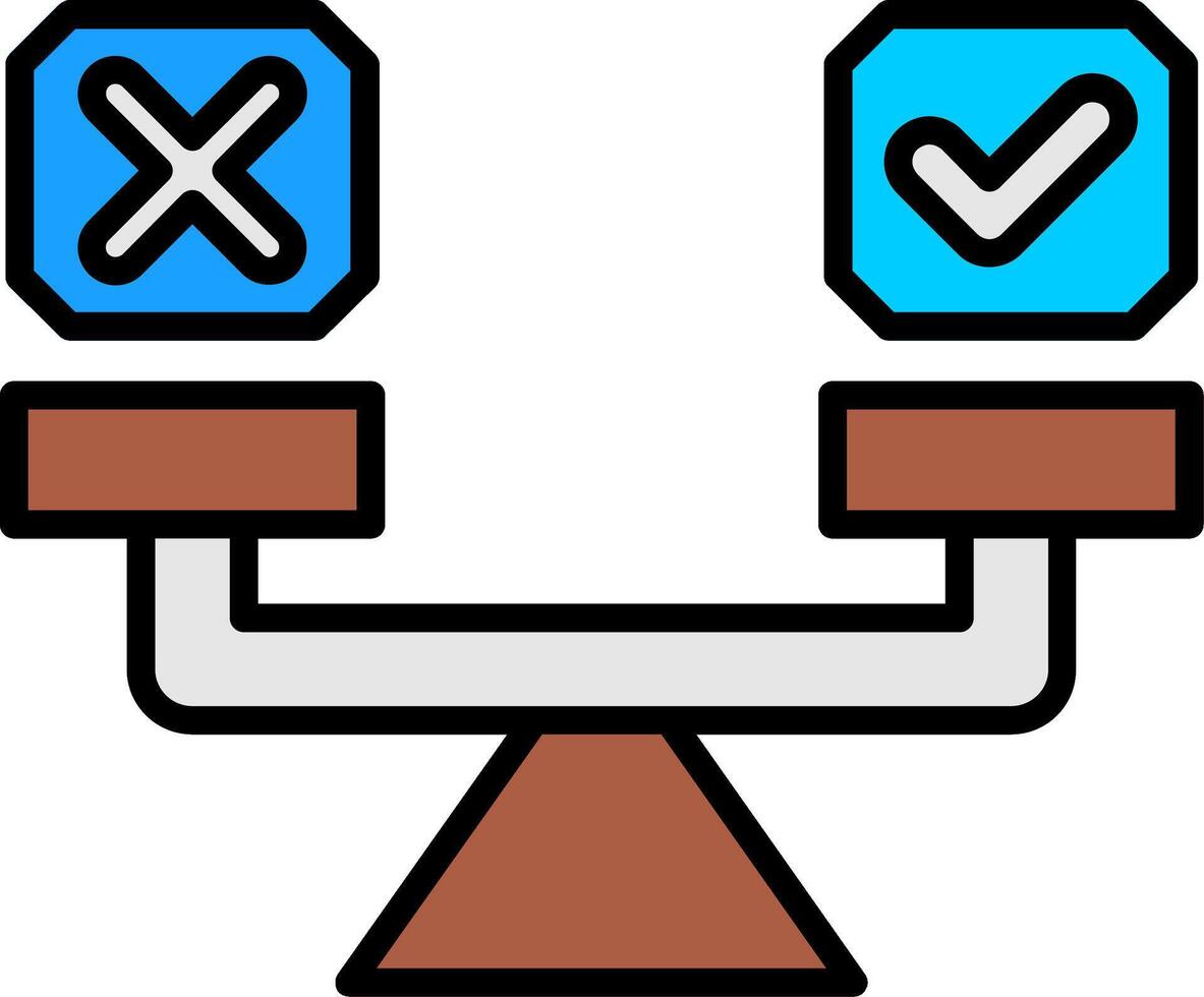 Law Line Filled Icon vector