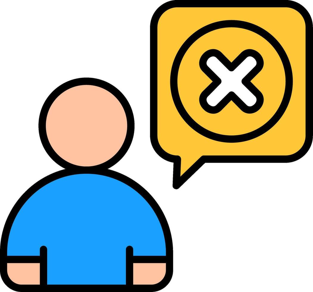 Rejected Line Filled Icon vector