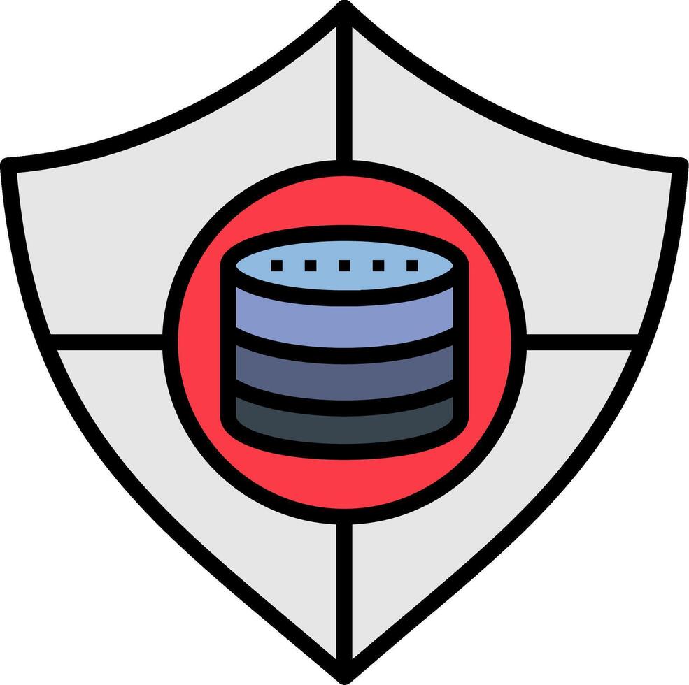 Security Line Filled Icon vector