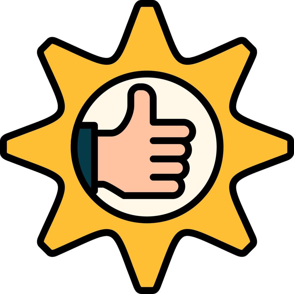 Best Practice Line Filled Icon vector