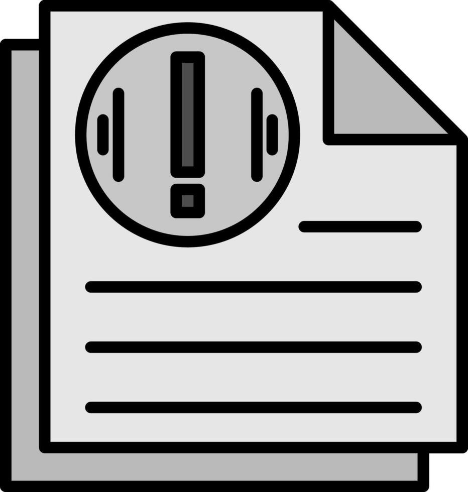 Document Line Filled Icon vector