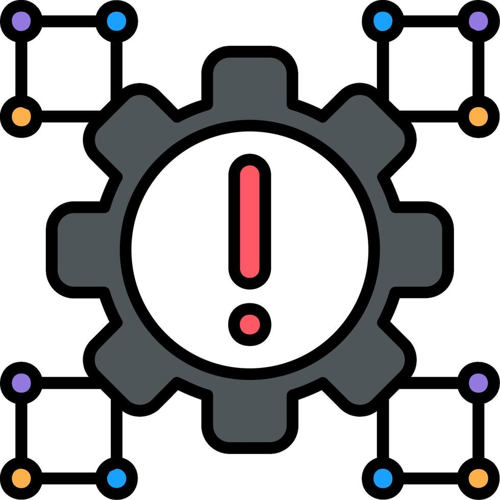 Framework Line Filled Icon vector