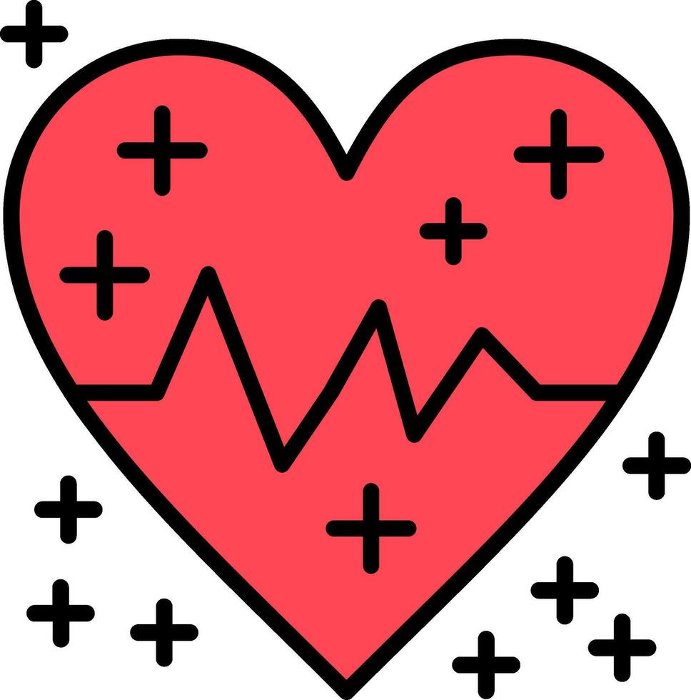 Health Line Filled Icon vector