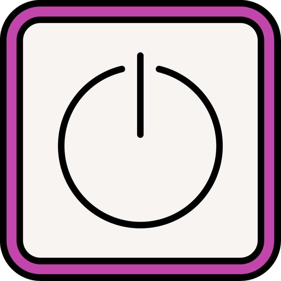 Power On Line Filled Icon vector