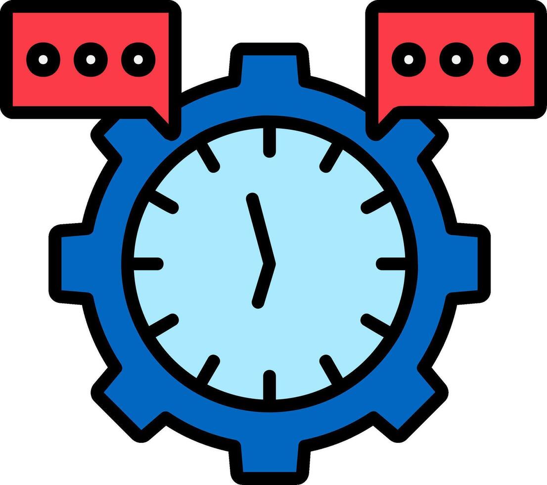Comment Line Filled Icon vector