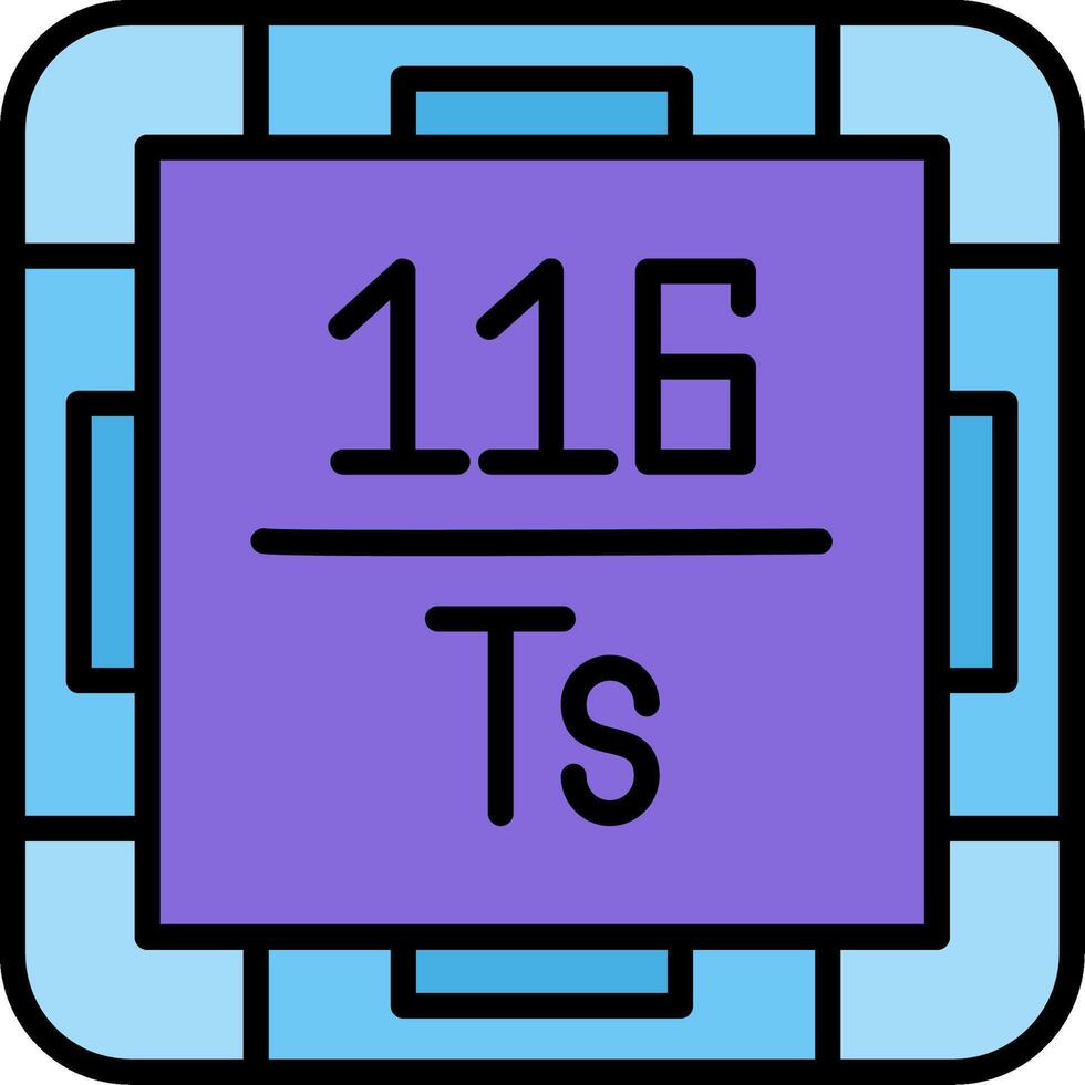 Tennessine Line Filled Icon vector