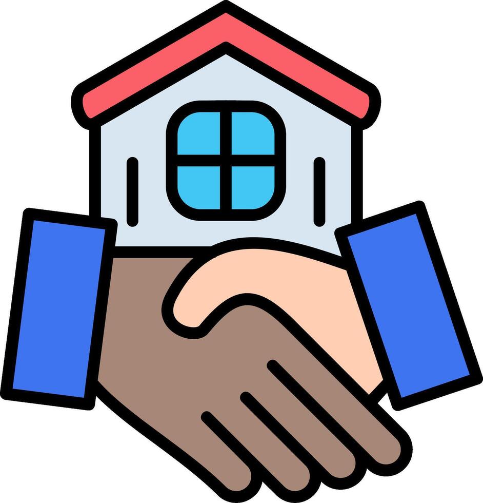 Agreement Line Filled Icon vector