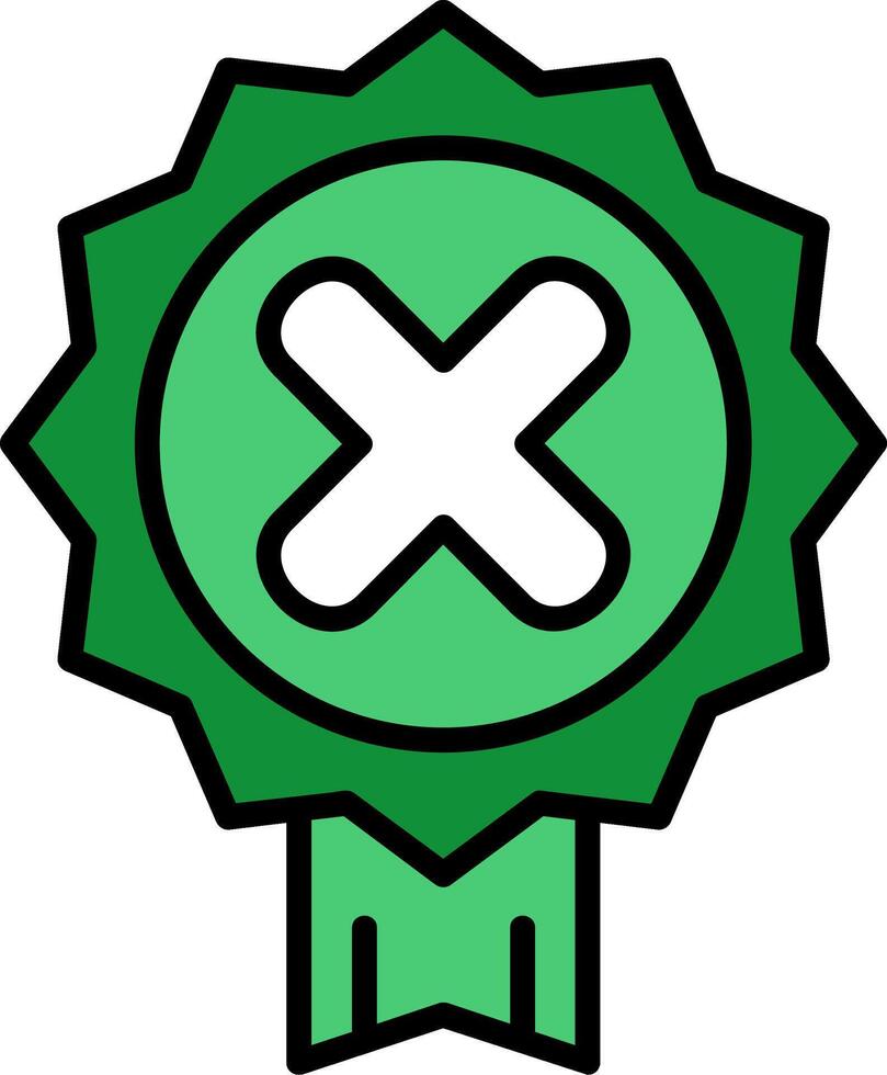 Rejected Line Filled Icon vector