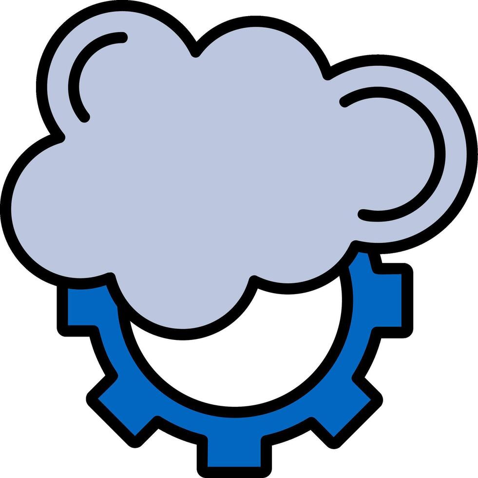 Salesforce Line Filled Icon vector