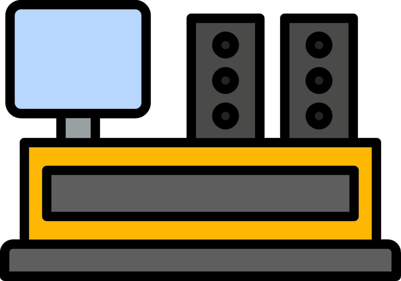 Entertainment Line Filled Icon vector