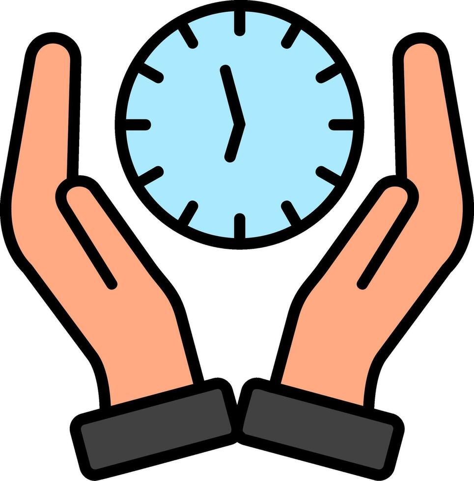 Hands Line Filled Icon vector