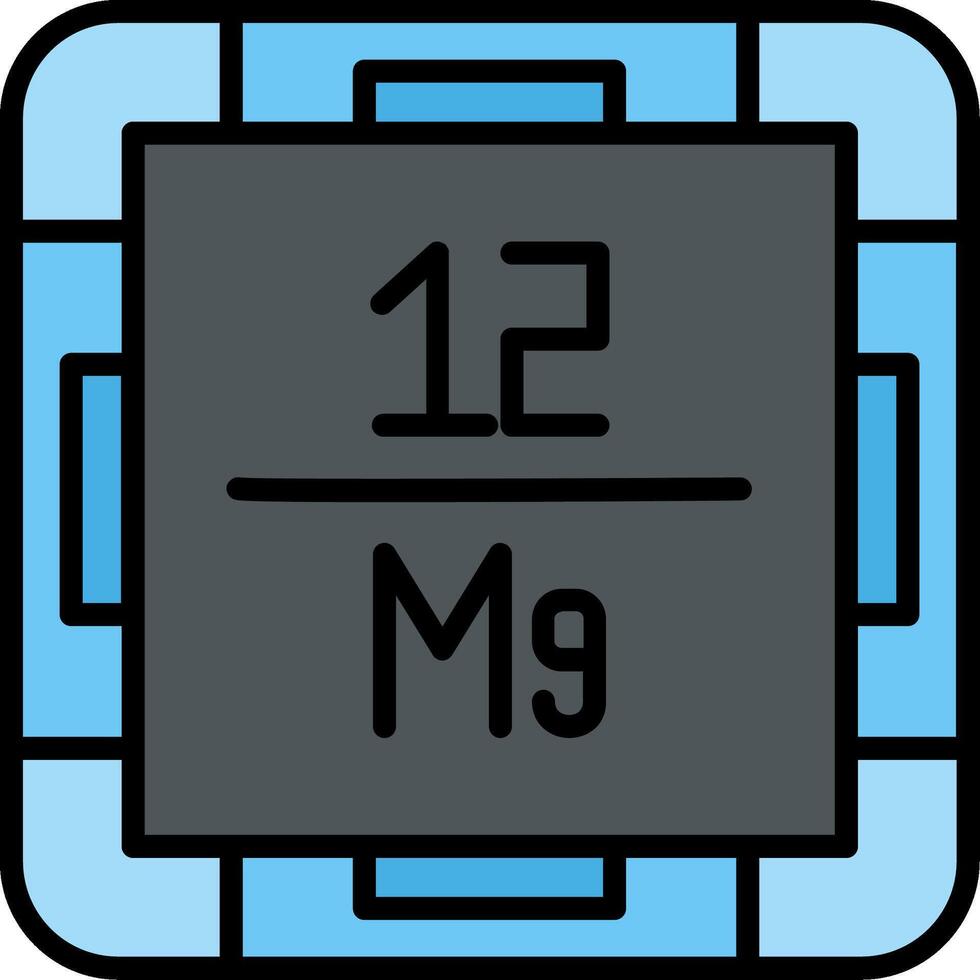 Magnesium Line Filled Icon vector