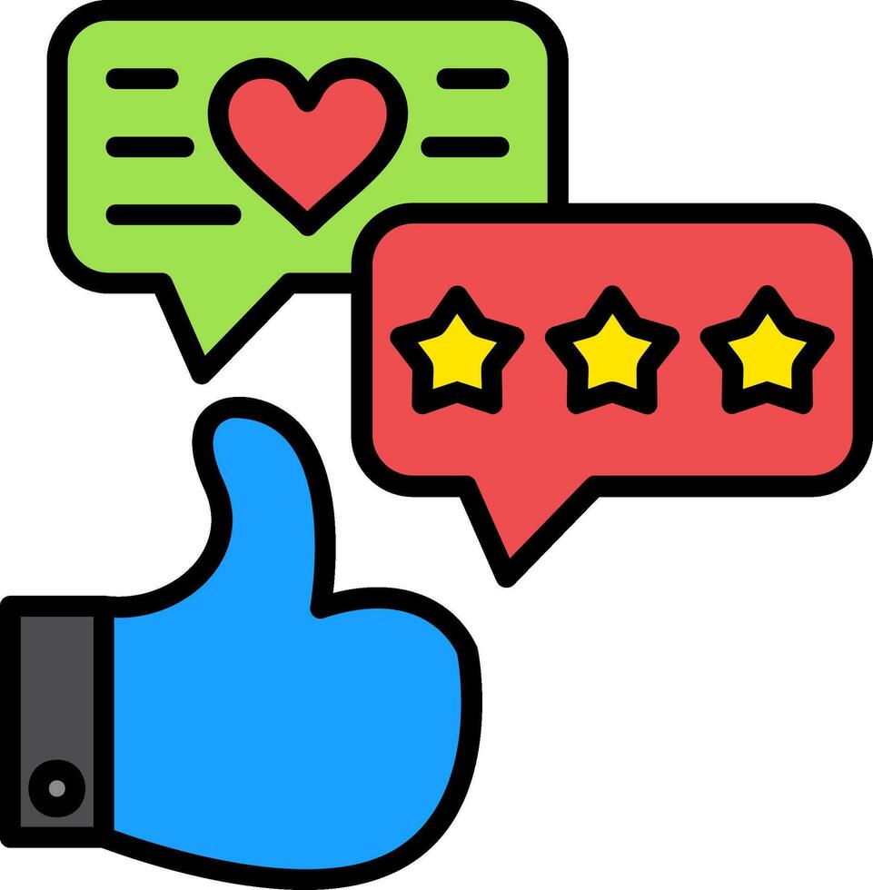 Review Line Filled Icon vector