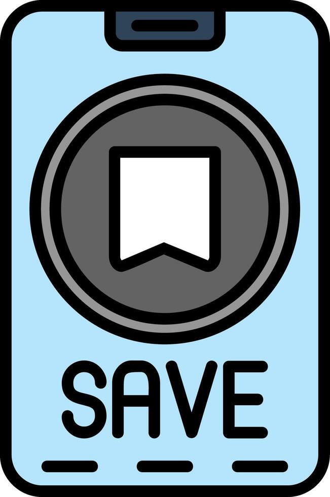 Save Line Filled Icon vector